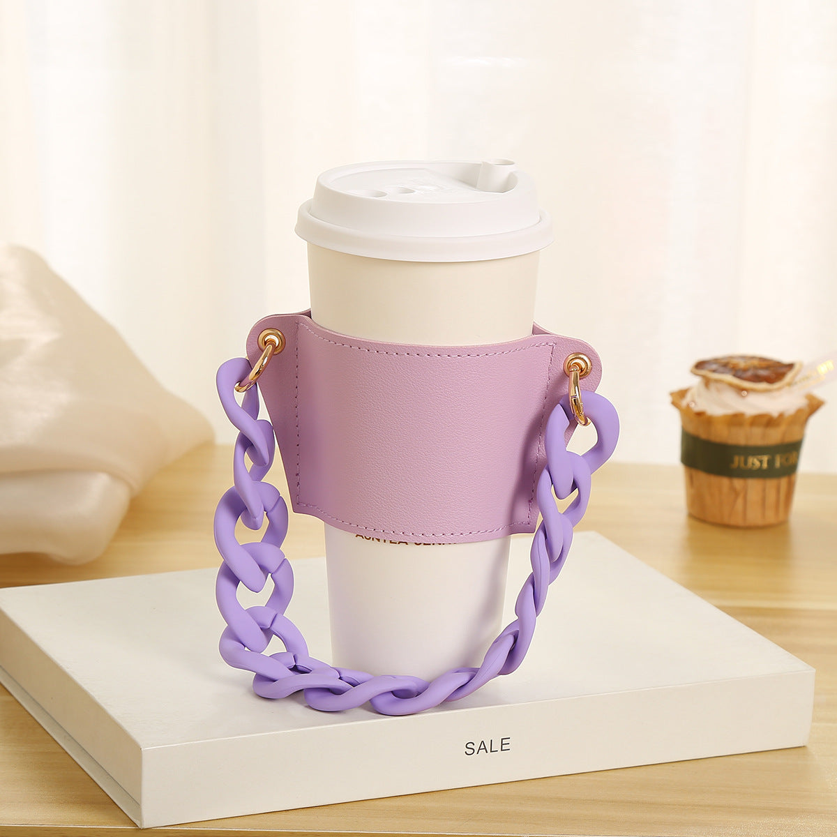 Wholesale PU Bracelet Leather Portable Milk Tea Cup Cover